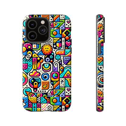 Pattern Image 9 Vibrant Shockproof Phone Case for Anime and Comic Fans with Bold Geometric Design, Durable Finish, and Impact Protection Compatibility with iPhone 13, 14, 15 & 16 – all models including Pro, Pro Max & Plus
