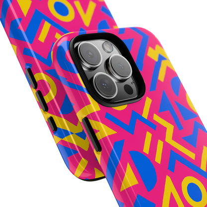 Vibrant Geometric 3D Wrap Protective Phone Case with Multicolour Design for Unique Style Compatible with iPhone 13, 14, 15 & 16 – all models including Pro, Pro Max & Plus