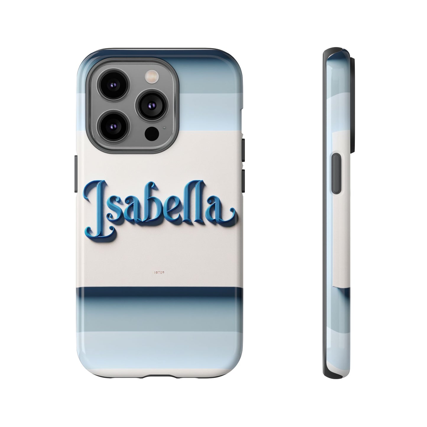 name isabella blue phone case with 3d wrap and vibrant anime inspired design for stylish protection and personalised smartphone accessory