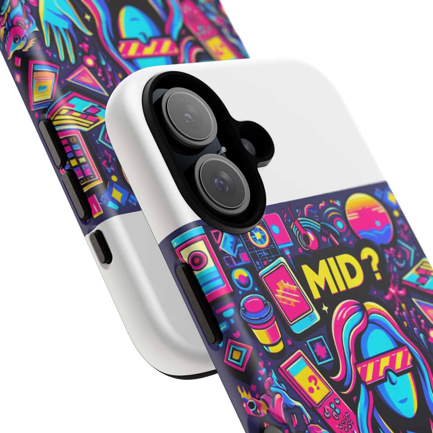 mid never heard of her 3d wrap protective phone case for fun retro style and shock absorption, ideal gift for tech enthusiasts and anime lovers