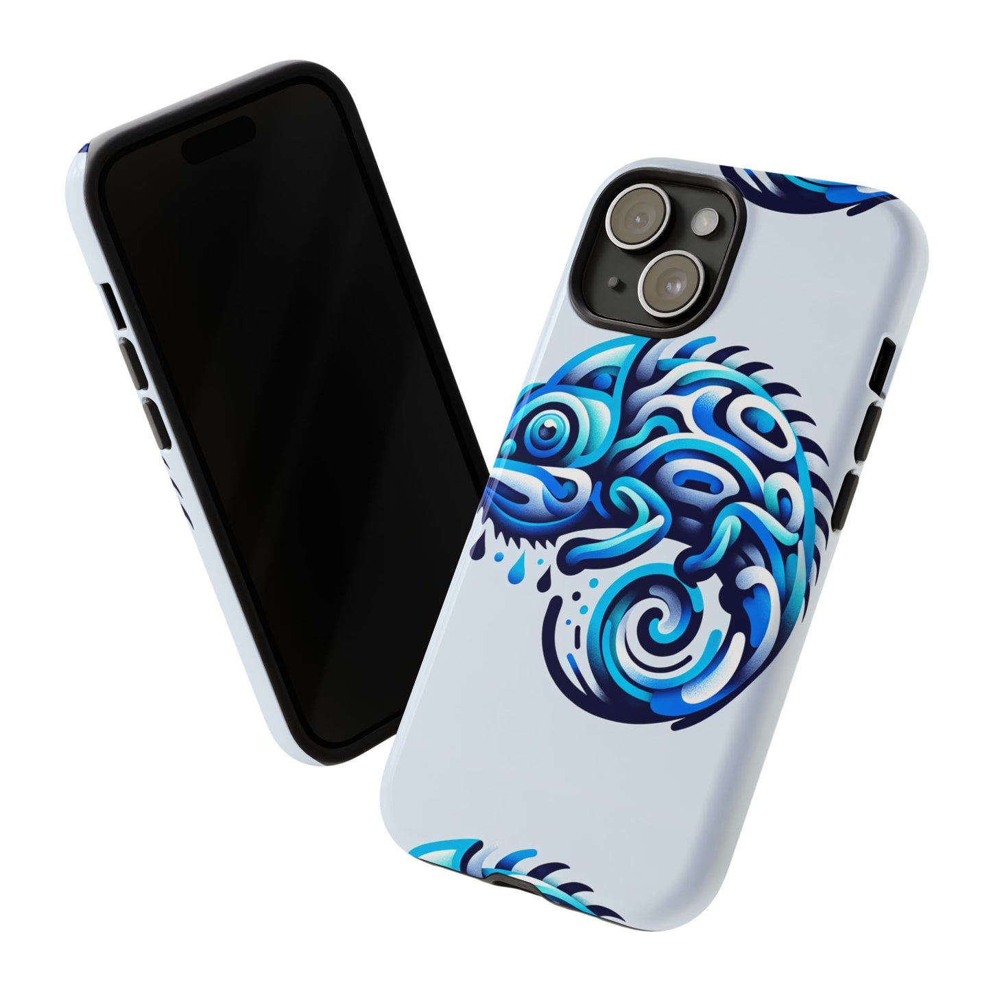 blue animal create 5 phone case with vibrant 3d wrap design, shock absorption, uv protection, for stylish and durable smartphone protection