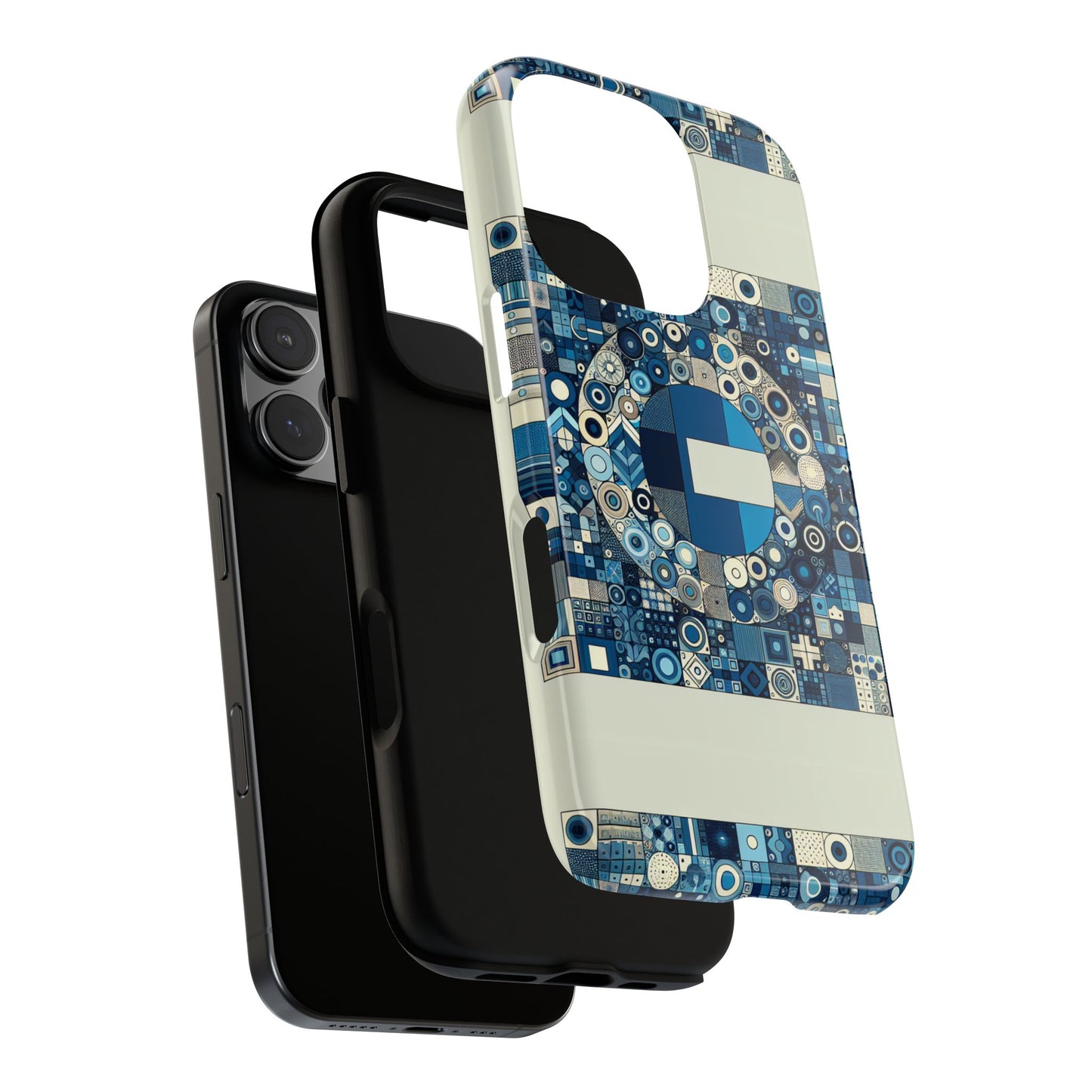 blue alphabet e letter phone case with 3d wrap and shock absorption for kids and teens stylish protective cover