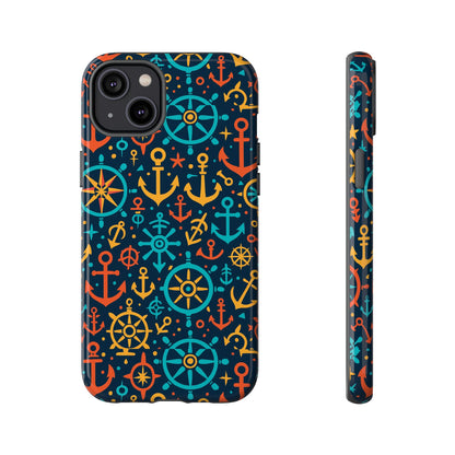 Vibrant Nautical Pattern Phone Case for Stylish Protection – Bold Accessory for iPhone 13, 14, 15 & 16 – All Models Including Pro, Pro Max & Plus