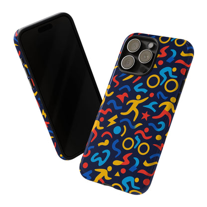 Vibrant Abstract 3D Wrap Protective Phone Case in Multicolour Design for Unisex Fashion Accessory Compatible with iPhone 13, 14, 15 & 16 – all models including Pro, Pro Max & Plus