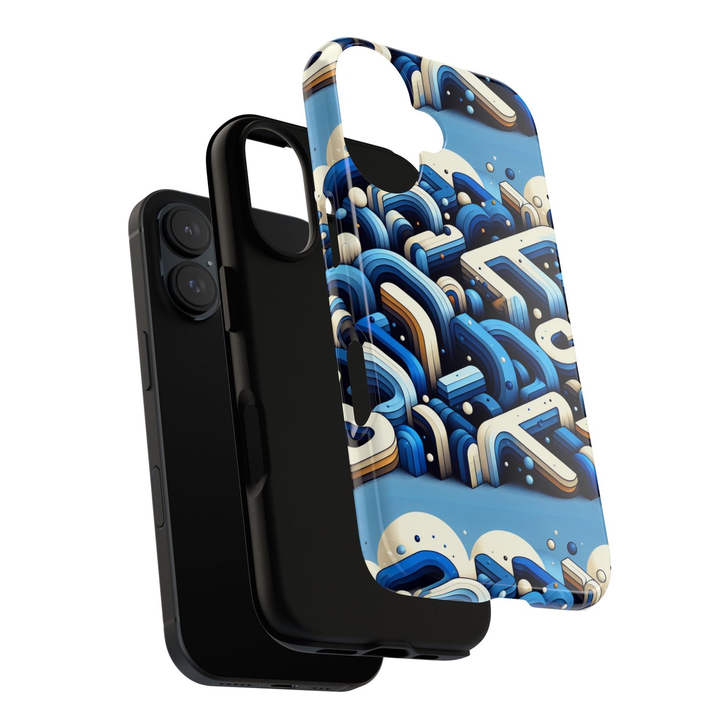 blue alphabet b phone case for men and women shockproof protective cover with 3d wrap design and uv protection