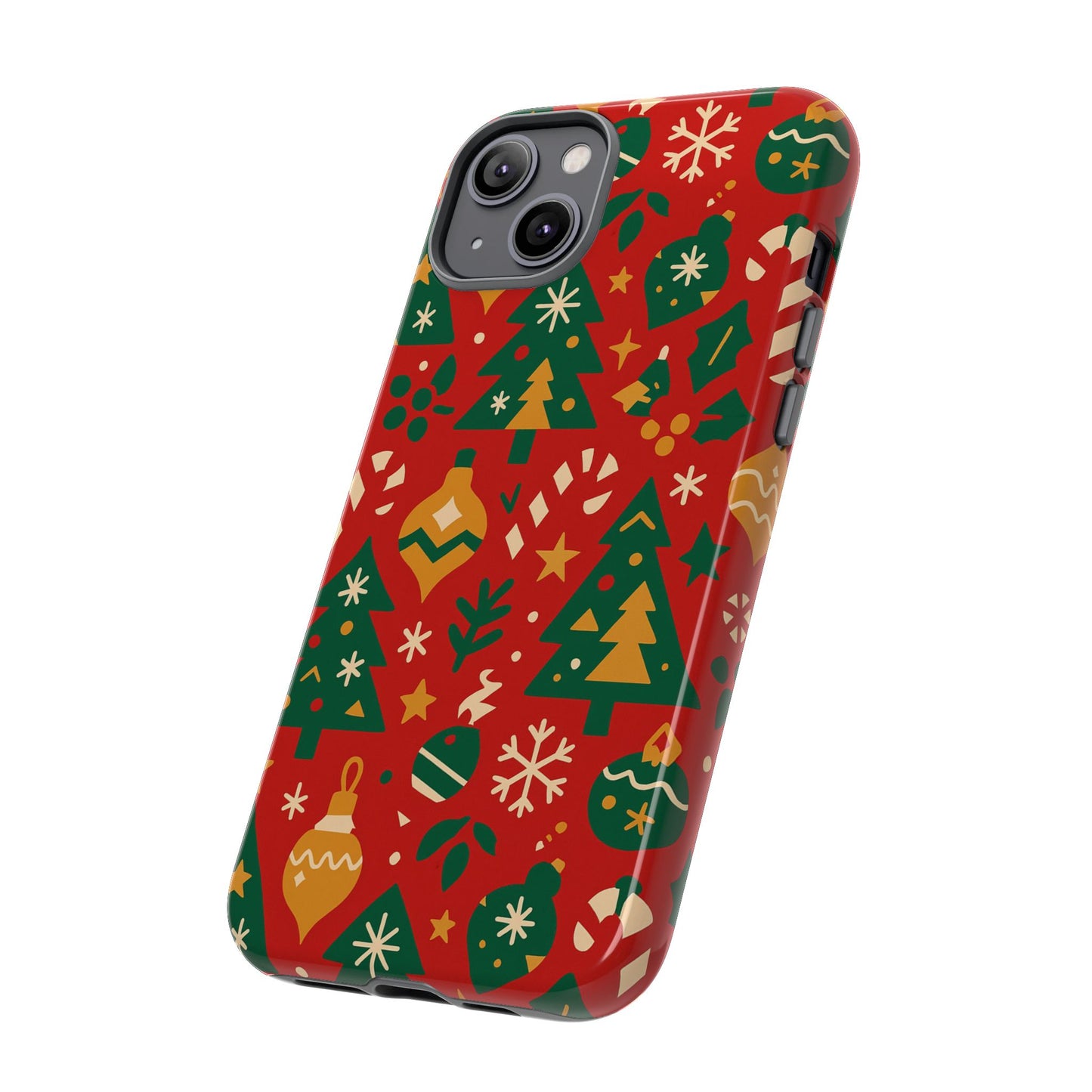 multicolor 3d wrap protective phone case with festive holiday design – fun retro style for smartphone protection compatible with iphone 13, 14, 15 & 16 – all models including pro, pro max & plus