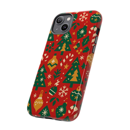 Multicolor 3D Wrap Protective Phone Case with Festive Holiday Design – Fun Retro Style for Smartphone Protection Compatible with iPhone 13, 14, 15 & 16 – all models including Pro, Pro Max & Plus