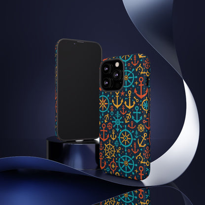 Vibrant Nautical Pattern Phone Case for Stylish Protection – Bold Accessory for iPhone 13, 14, 15 & 16 – All Models Including Pro, Pro Max & Plus