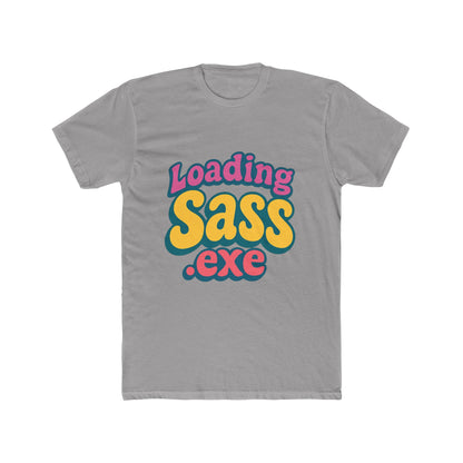 Loading Sass .Exe Meme Multicolor 1 Unisex T-Shirt – Funny Graphic Tee for All Genders, Trendy Viral Print, Comfortable Cotton Casual Wear