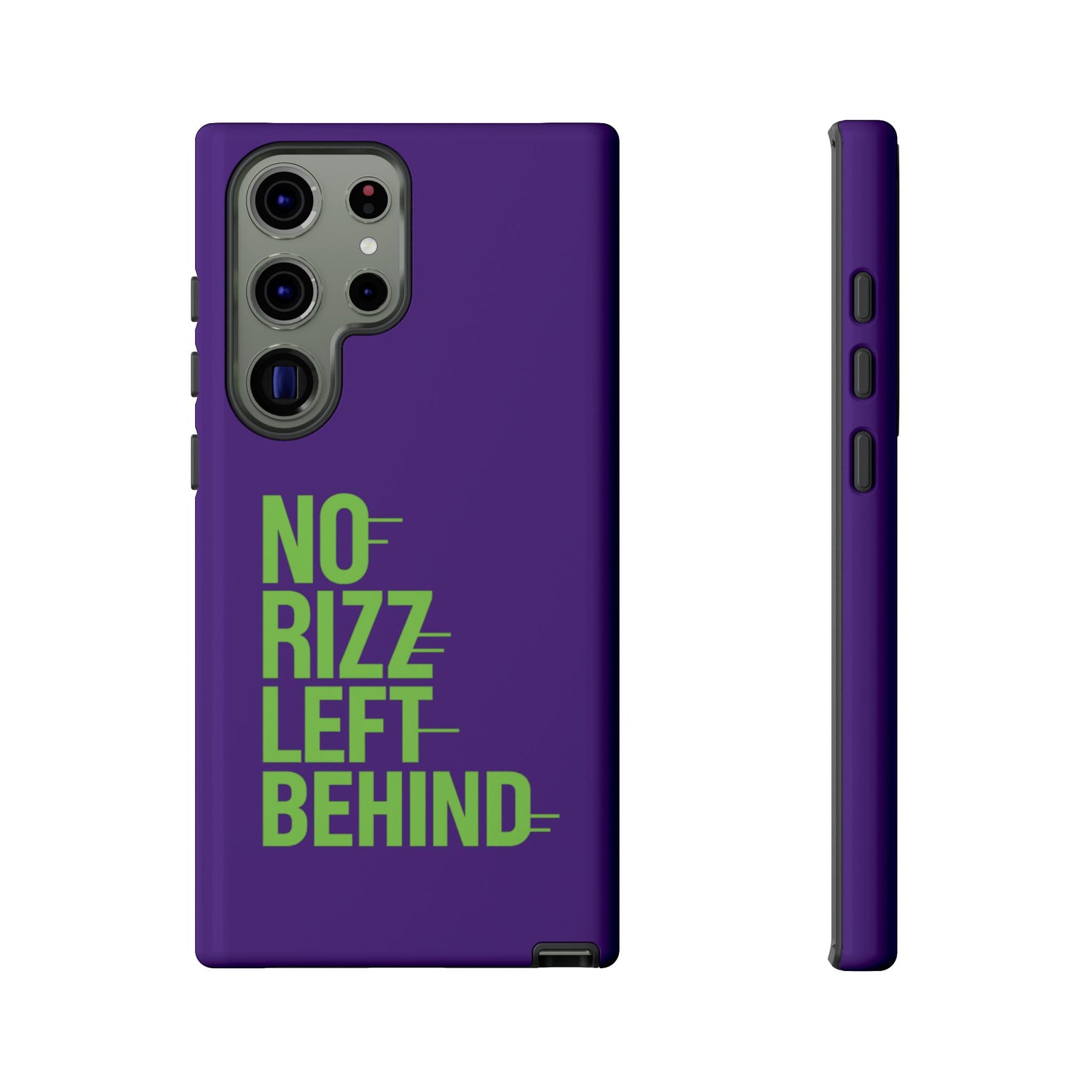 tough phone case - no rizz left behind - durable, stylish protection for active lifestyles - impact-resistant, dual layer, shock-absorbing tpu - perfect gift for tech lovers