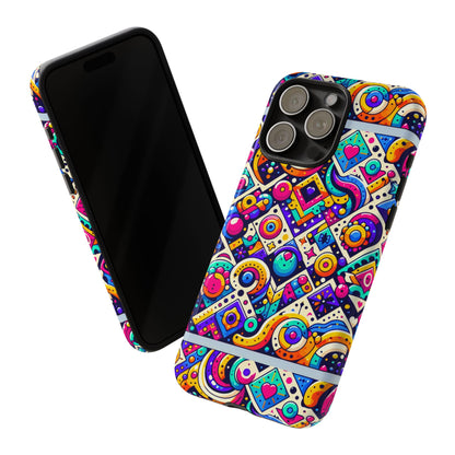 Pattern Image 6 Vibrant 3D Wrap Phone Case for Anime and Comic Fans - Colourful Abstract Design Compatible with iPhone 13, 14, 15 & 16 – all models including Pro, Pro Max & Plus