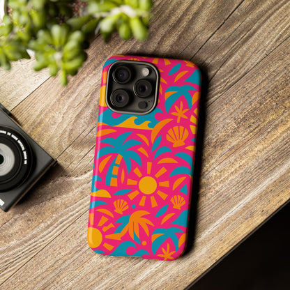 Vibrant Tropical 3D Wrap Design Protective Phone Case with Retro Style – Bold Accessory for Self-Expression Compatible with iPhone 13, 14, 15 & 16 – all models including Pro, Pro Max & Plus