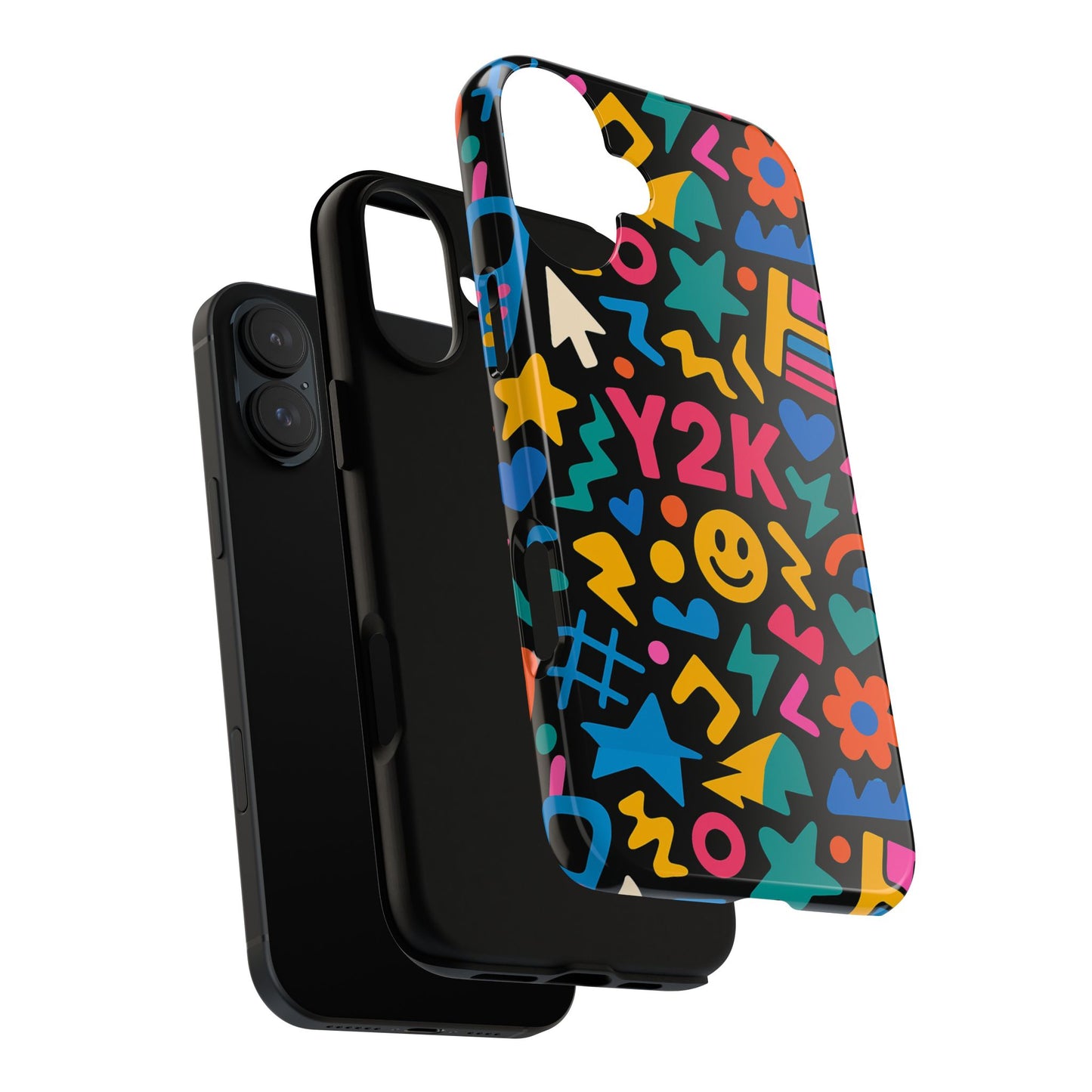 vibrant y2k design 3d wrap protective phone case for unique style and fashion accessory compatible with iphone 13, 14, 15 & 16 – all models including pro, pro max & plus
