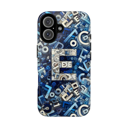 Blue Alphabet E Phone Case with 3D Wrap Design for Stylish Protection and Personalised Tech Accessory for Men and Women