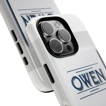 Personalised 3D Wrap Protective Phone Case in Elegant White and Blue Design for Stylish Protection Compatible with iPhone 13, 14, 15 & 16 – All Models Including Pro, Pro Max & Plus