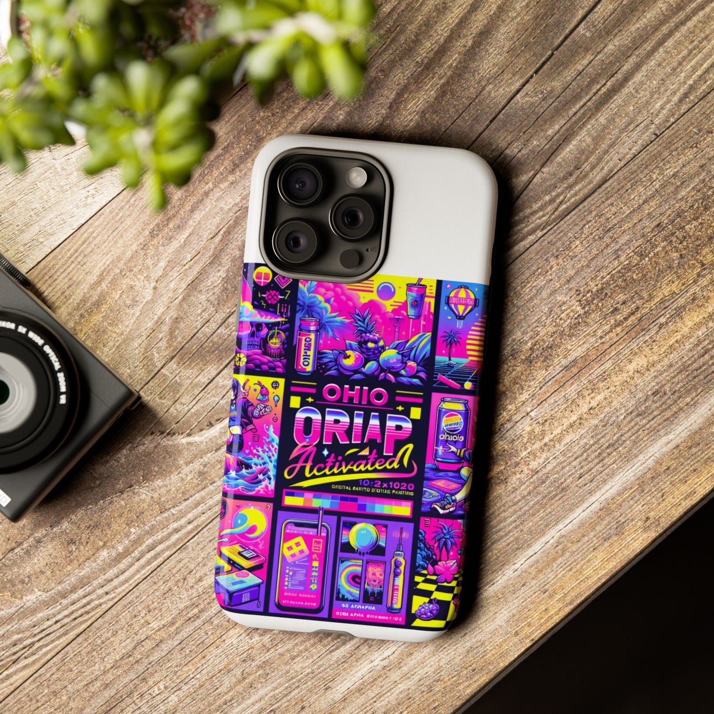 ohio drip activated protective phone case with 3d wrap design, uv protection, durable tpu silicone liner, ideal gift for tech enthusiasts and anime lovers