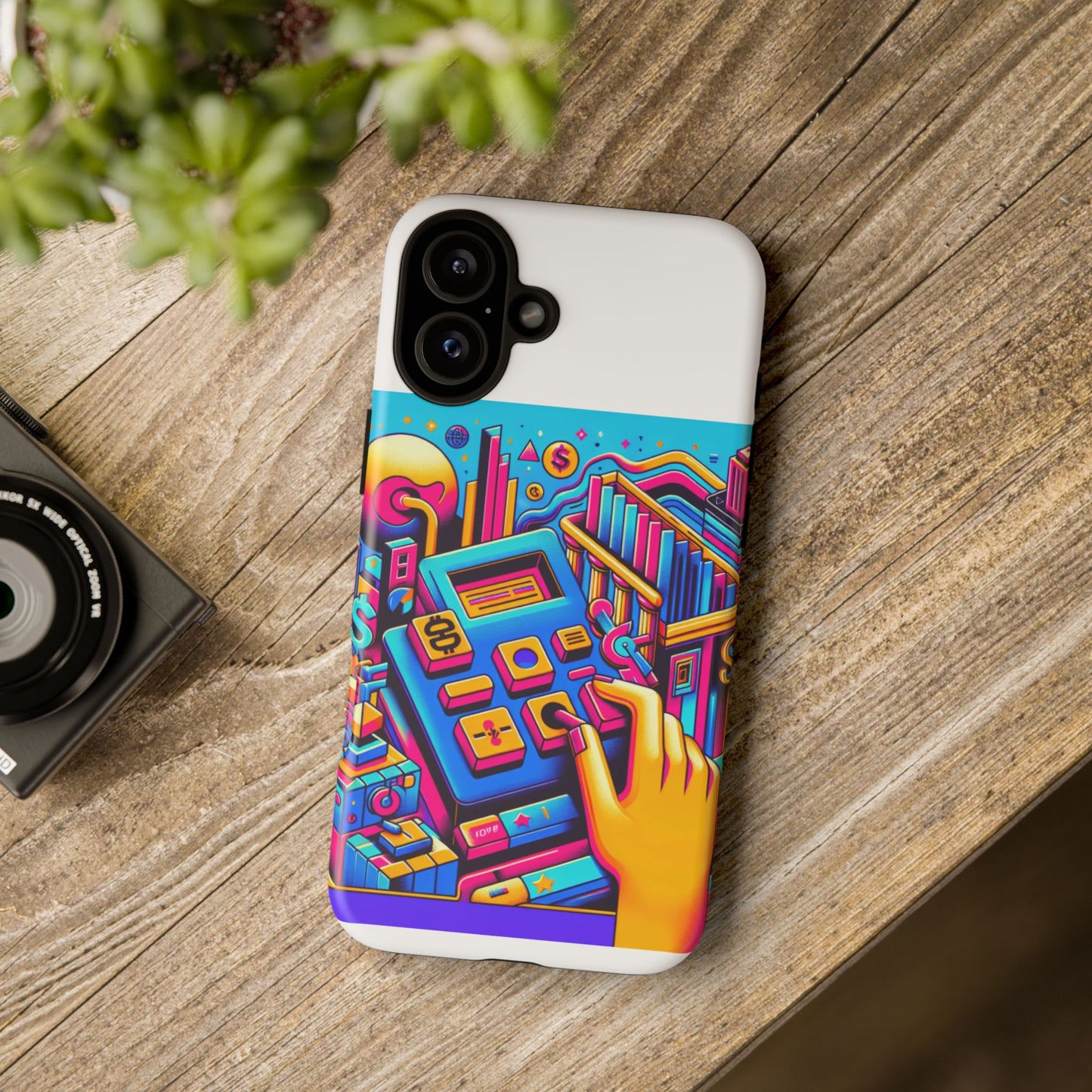 fantum finance dept protective phone case, 3d wrap design, durable silicone liner, uv protected, ideal gift for tech enthusiasts and anime lovers