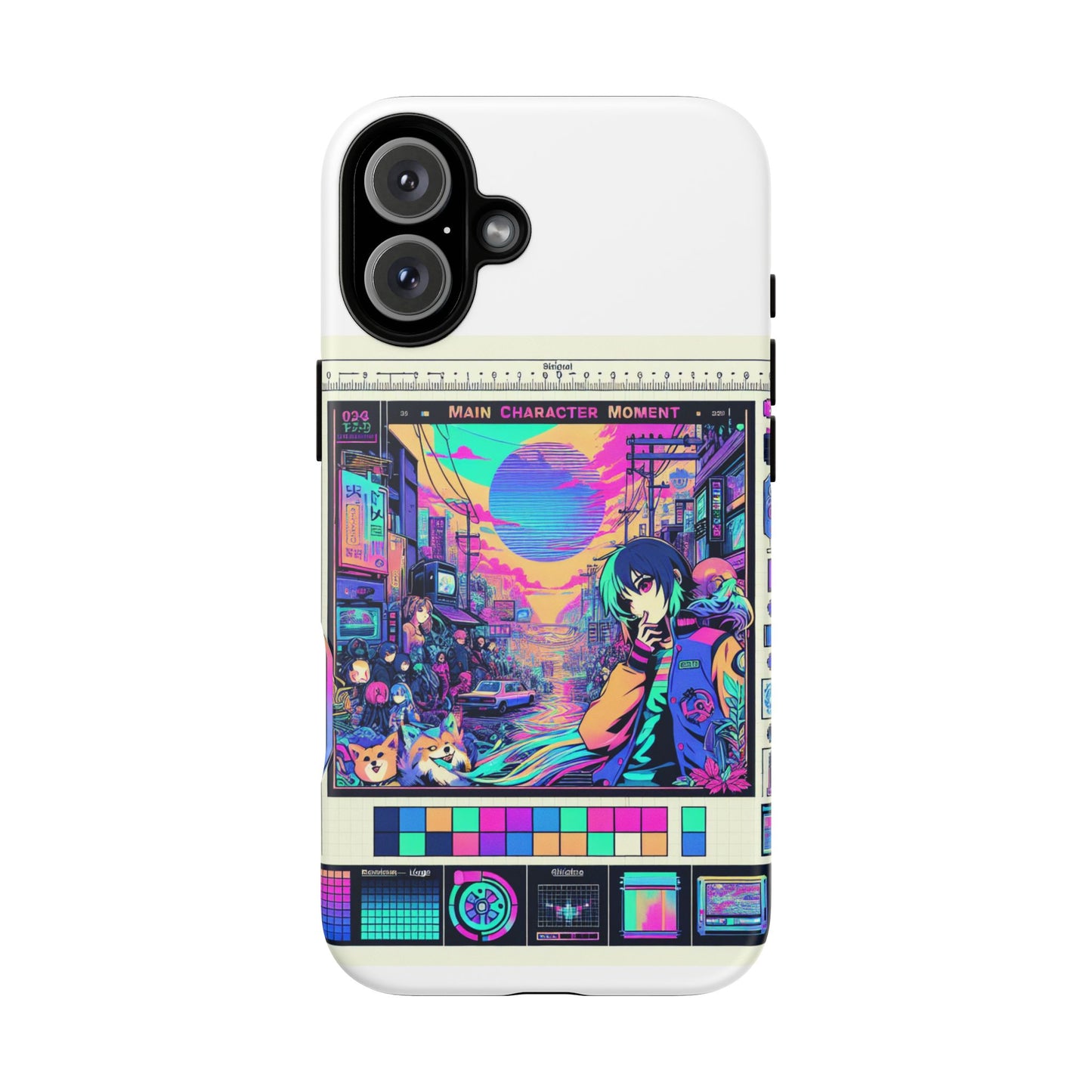 main character moment protective phone case, 3d wrap design, durable tpu silicone, uv protected, anime and comic inspired, unique gift for tech enthusiasts