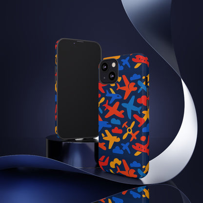 Vibrant 3D Wrap Protective Phone Case with Colourful Aviation Design for Stylish Protection Compatible with iPhone 13, 14, 15 & 16 – all models including Pro, Pro Max & Plus