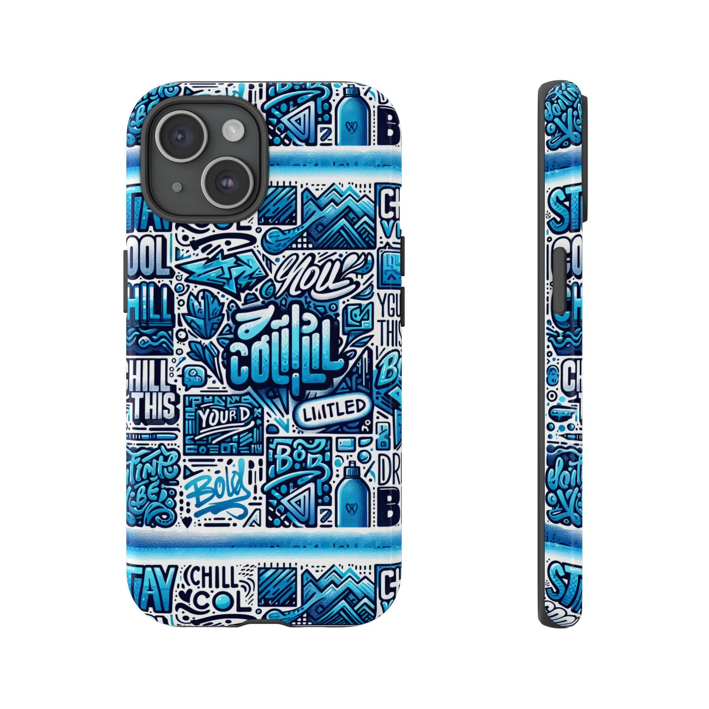 vibrant 3d wrap protective phone case in blue alphabet design for stylish protection and creative expression compatible with iphone 13, 14, 15 & 16 – all models including pro, pro max & plus
