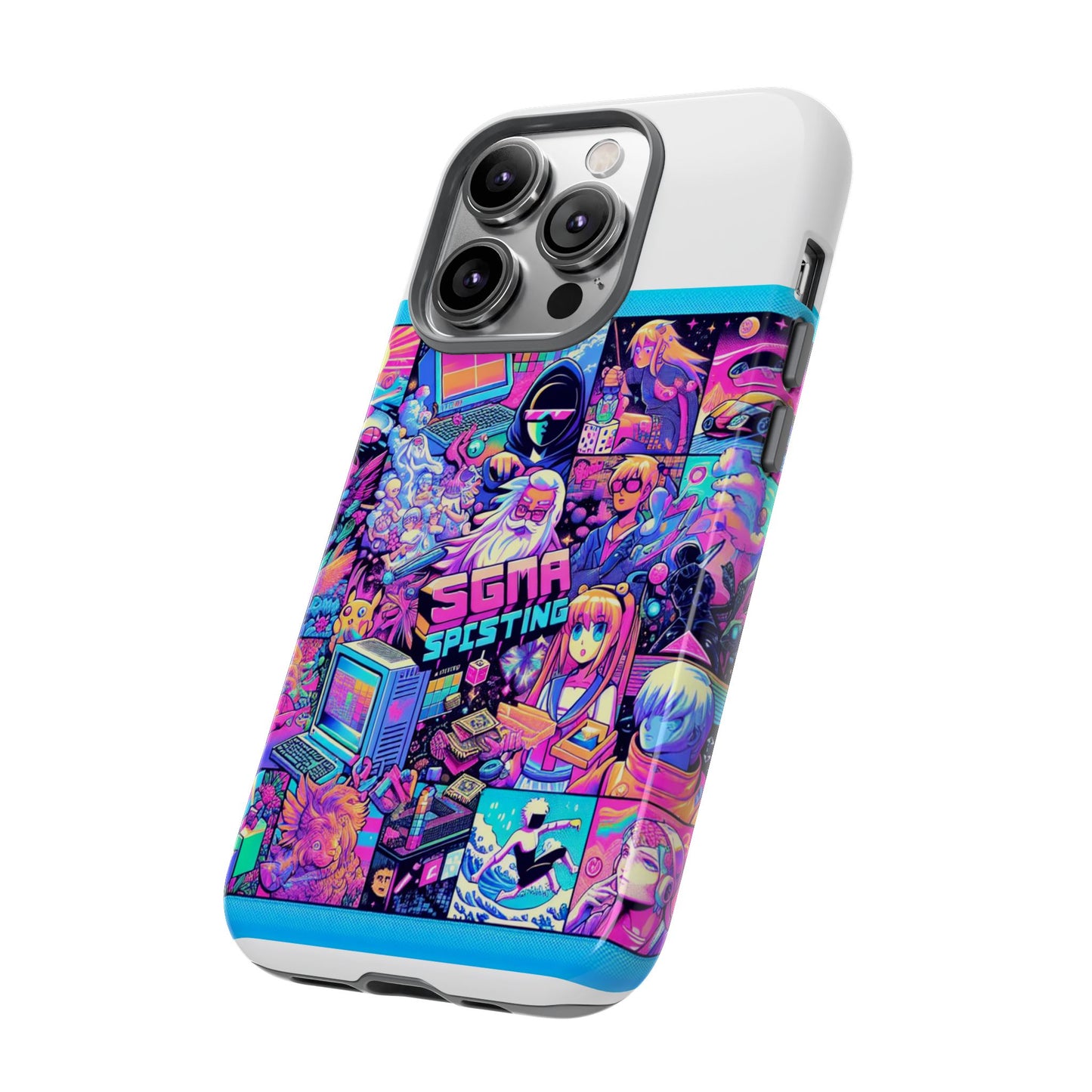 sigma sprinting vibrant protective phone case for smartphones, 3d wrap design with uv protection, durable shock absorbent material, ideal gift for anime and comic lovers