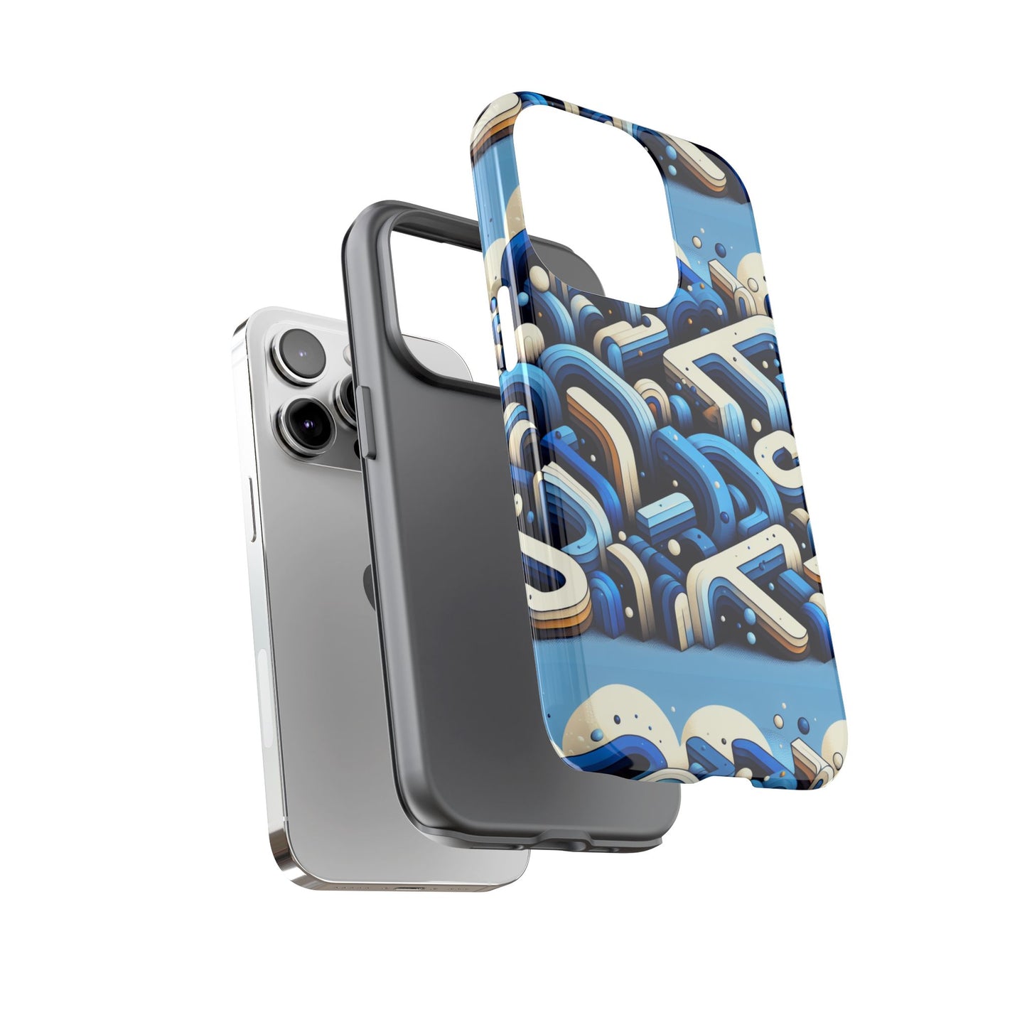 blue alphabet b phone case for men and women shockproof protective cover with 3d wrap design and uv protection