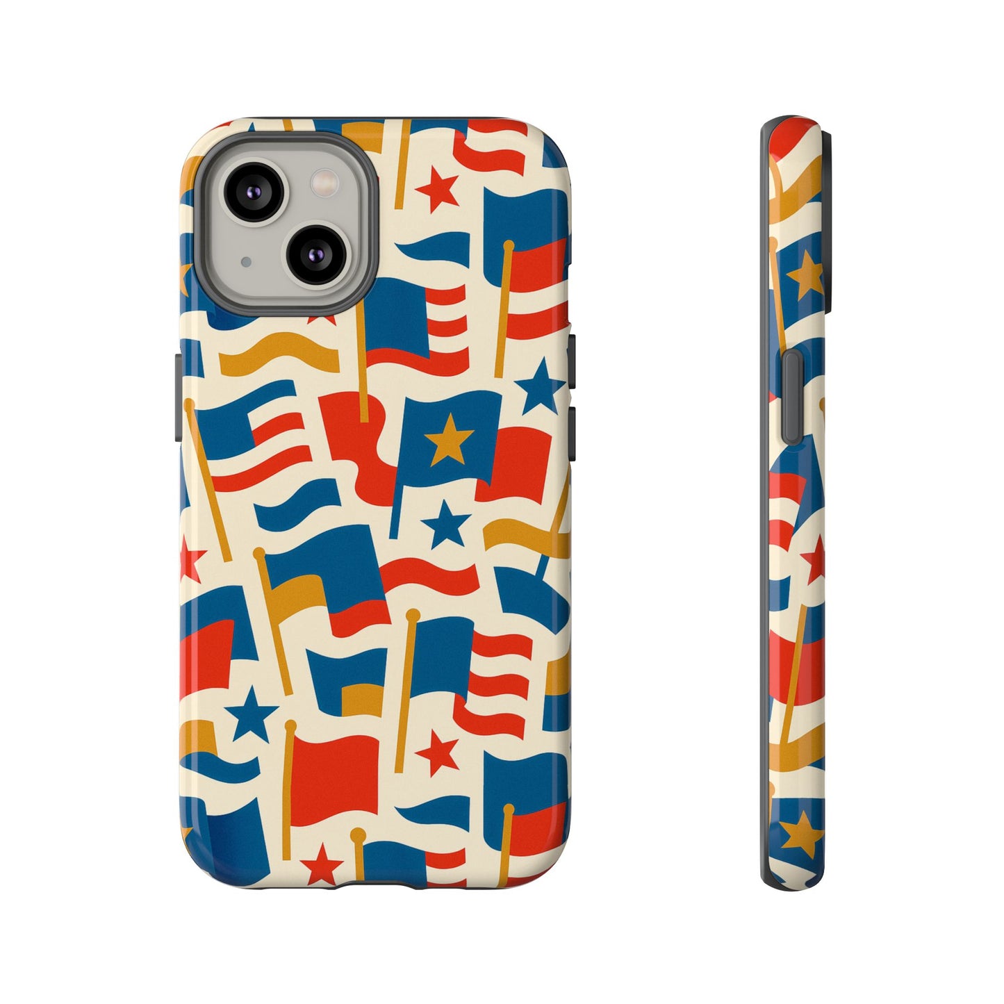multicolour flag print protective phone case – stylish durable design for unique self-expression compatible with iphone 13, 14, 15 & 16 – all models including pro, pro max & plus