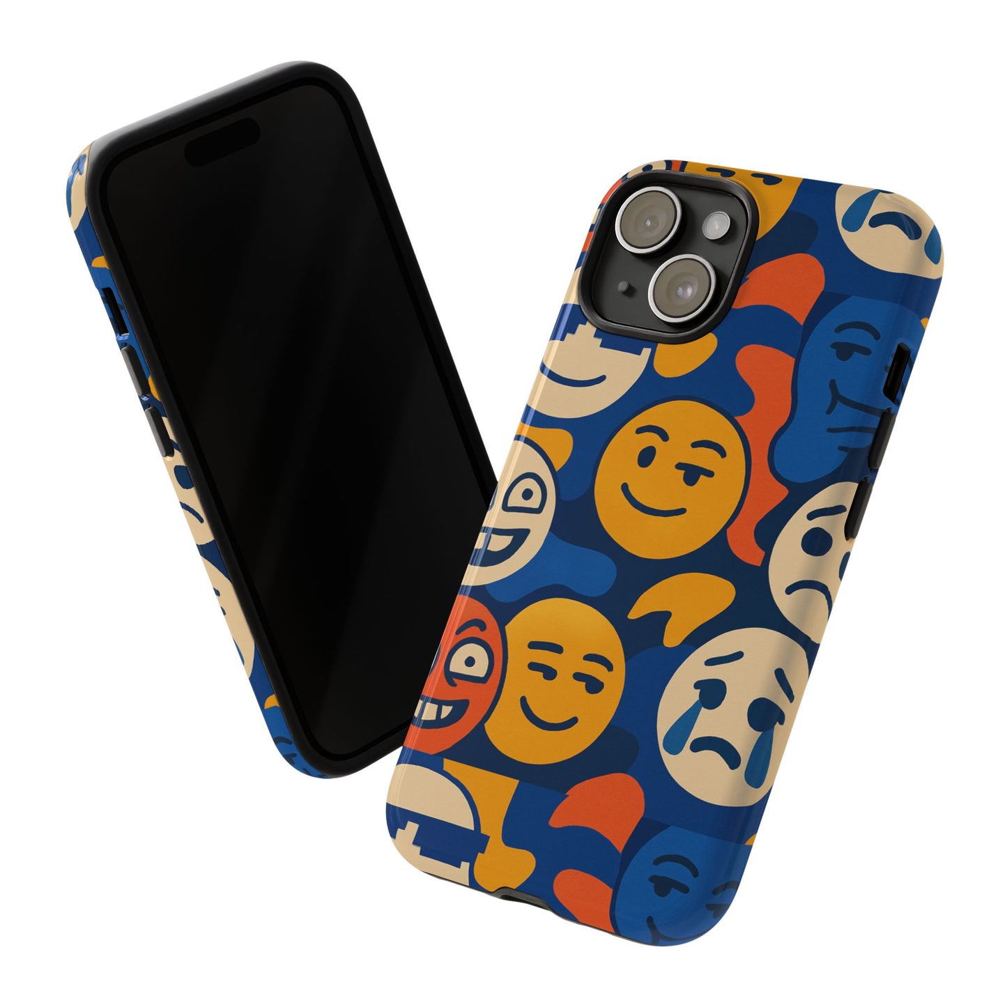 vibrant 3d emoji protective phone case for daily use – bold design for stylish expression – compatible with iphone 13, 14, 15 & 16 – all models including pro, pro max & plus