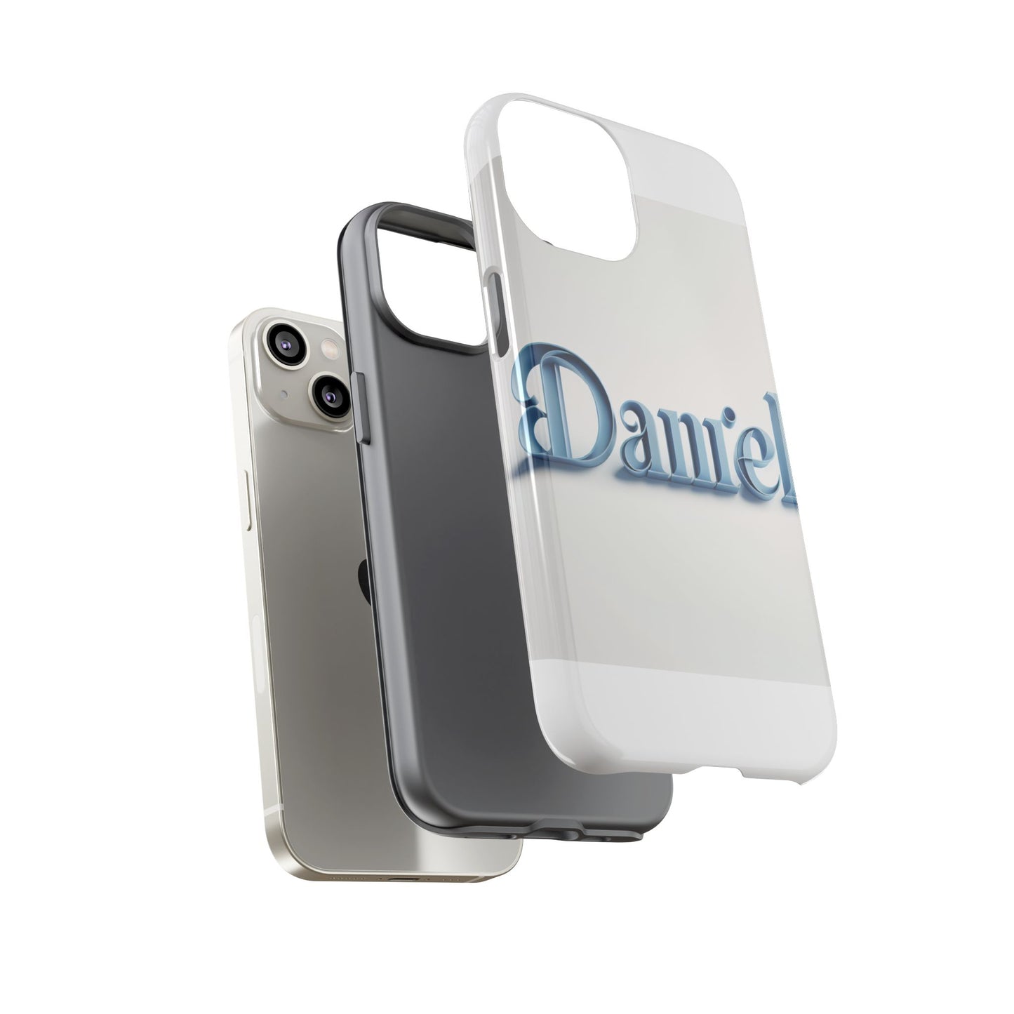 vibrant 3d wrap protective phone case in blue lettering stylish design for unique accessory lovers compatible with iphone 13, 14, 15 & 16 – all models including pro, pro max & plus