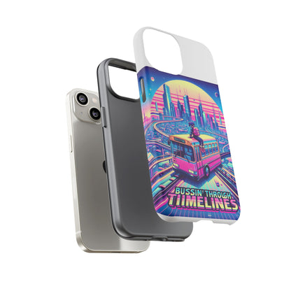 Bussin Through Timelines Protective Phone Case for Anime Lovers, Durable 3D Wrap Design, Shock Absorbent TPU Silicone, UV Protected, Stylish Accessory for Smartphones