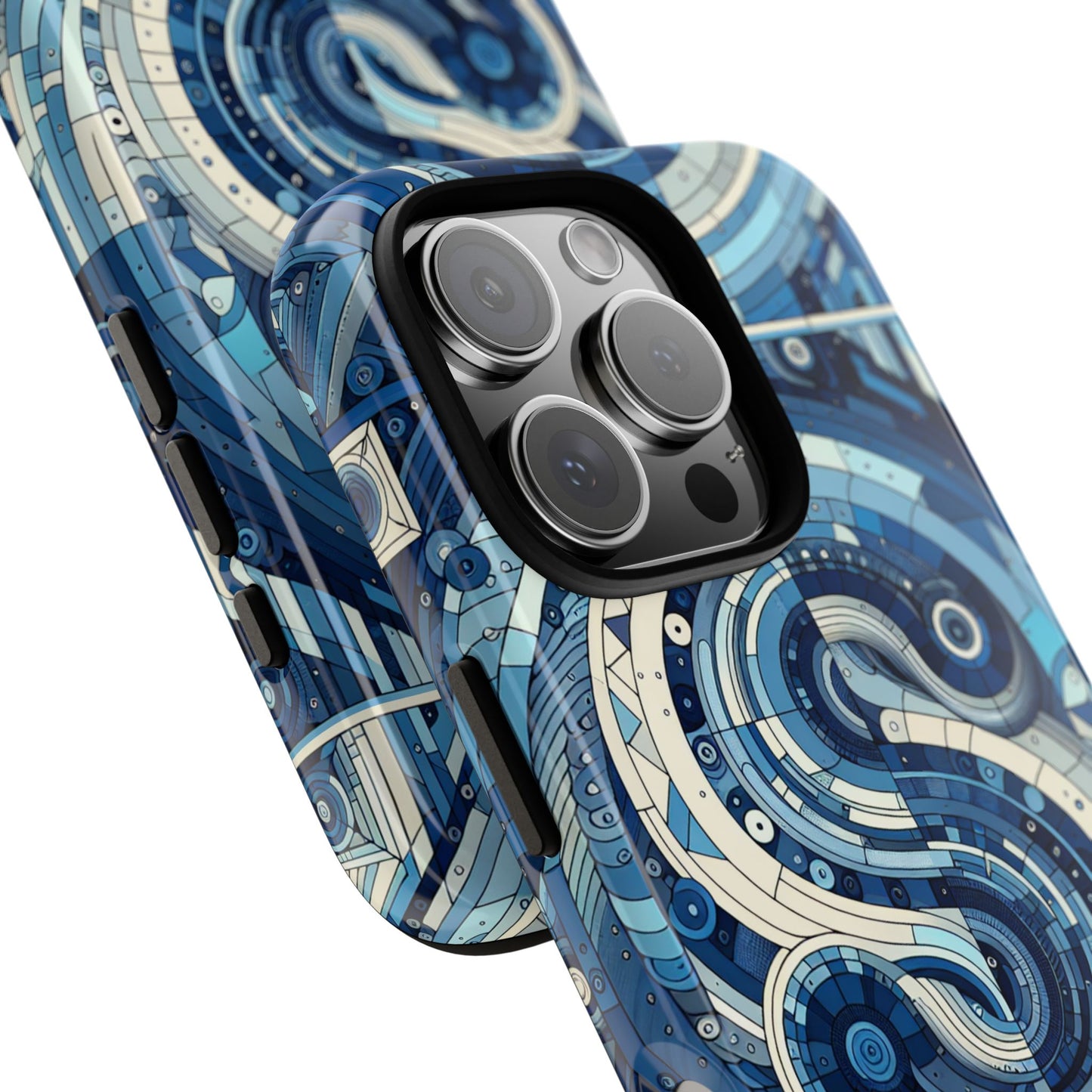 blue alphabet s phone case for samsung and iphone shockproof protective cover with 3d wrap design and vibrant print