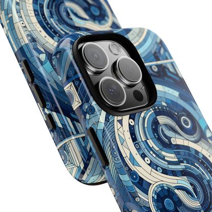 Blue Alphabet S Phone Case for Samsung and iPhone Shockproof Protective Cover with 3D Wrap Design and Vibrant Print