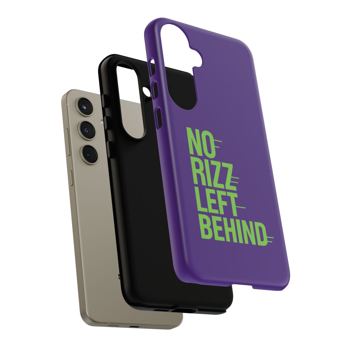 tough phone case - no rizz left behind - durable, stylish protection for active lifestyles - impact-resistant, dual layer, shock-absorbing tpu - perfect gift for tech lovers