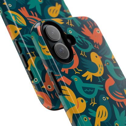 Multicolour Bird Pattern 3D Wrap Protective Phone Case – Vibrant Accessory for Self-Expression Compatible with iPhone 13, 14, 15 & 16 – all models including Pro, Pro Max & Plus