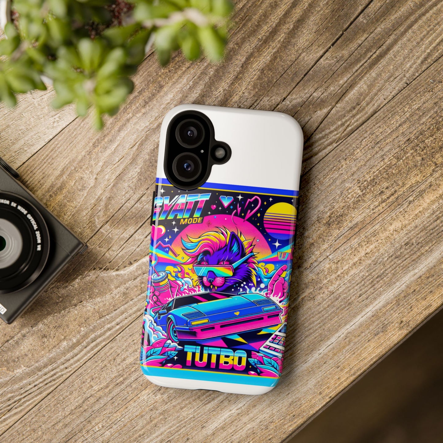 gyatt mode turbo 3d wrap protective phone case for anime fans, durable tpu silicone, uv protected, shock absorption, glossy or matte finish, unique gift idea