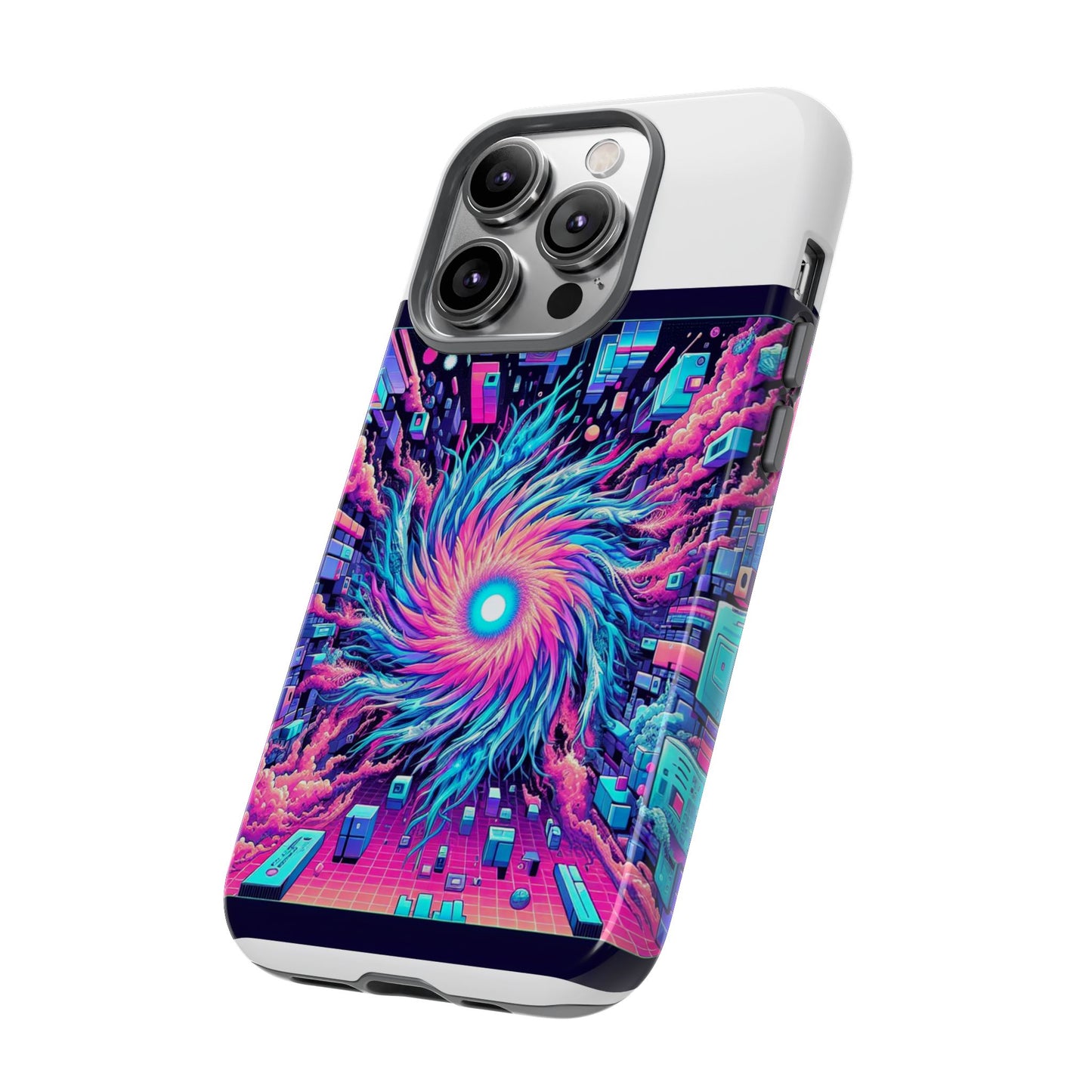 grass level 9000 protective phone case with 3d wrap design, uv protected and shock absorbent, fun retro style for anime lovers, ideal gift for tech enthusiasts