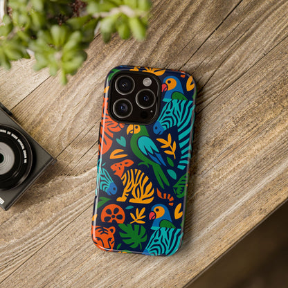 Vibrant 3D Animal Print Phone Case for Stylish Protection – Unique Accessory for Men and Women Compatible with iPhone 13, 14, 15 & 16 – all models including Pro, Pro Max & Plus
