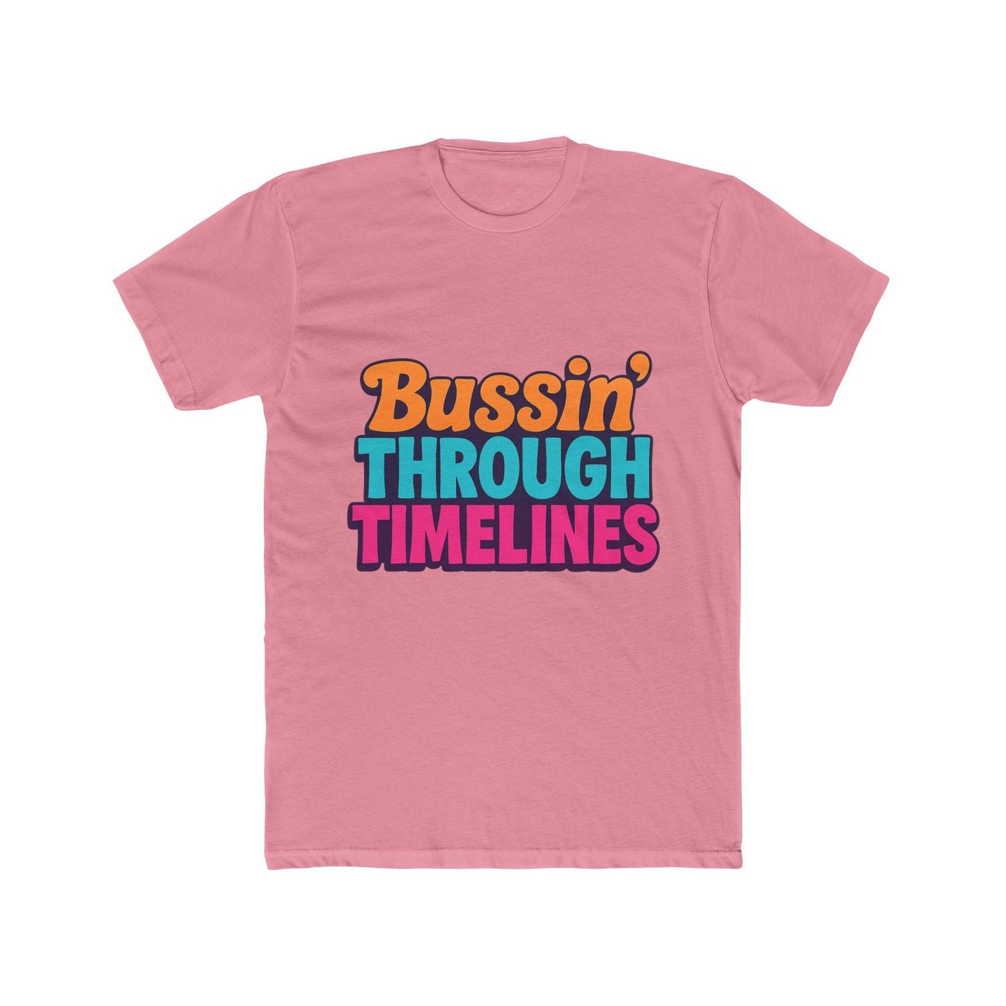 bussin' through timelines unisex t-shirt - multicolor graphic tee for men & women - casual outfit