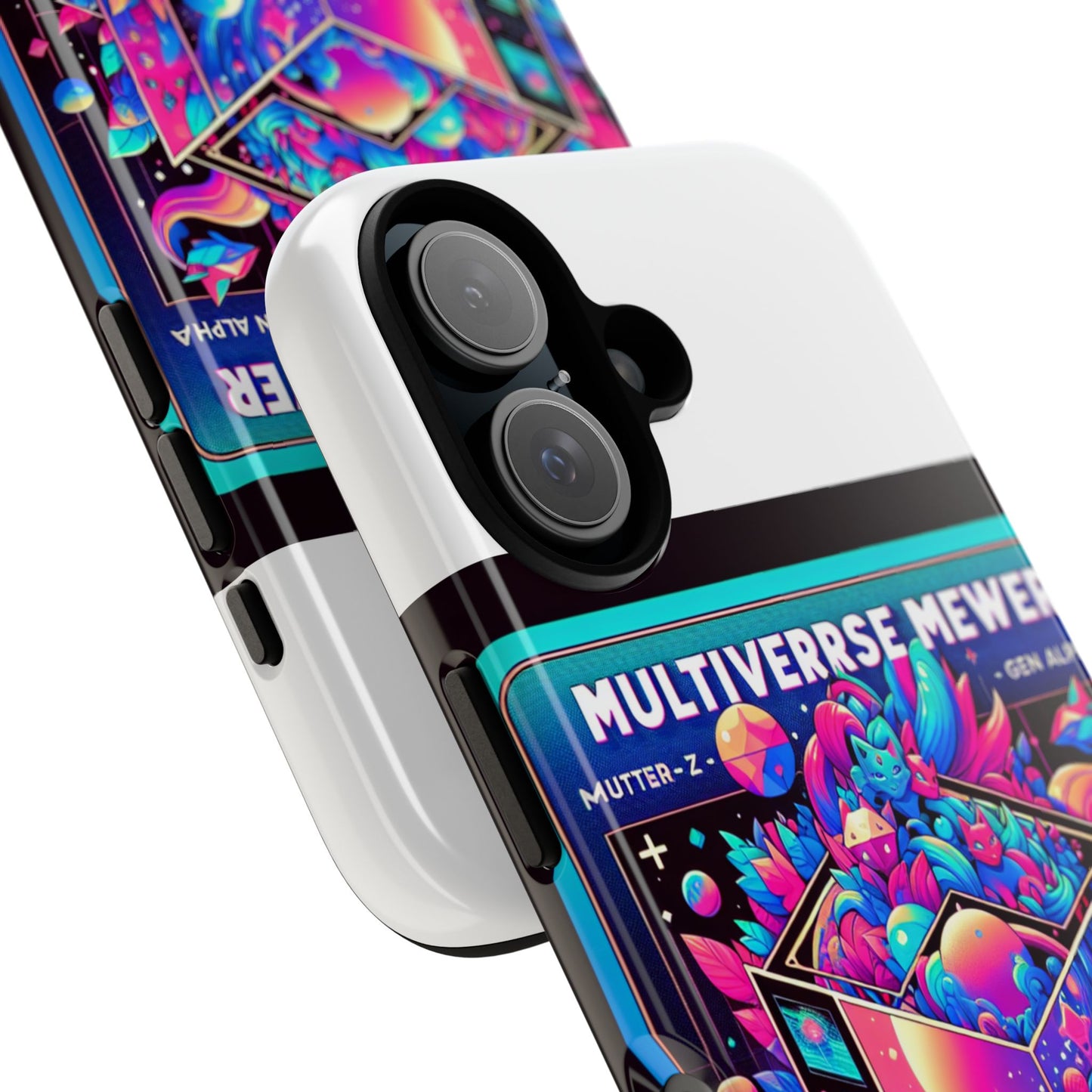 multiverse mewer protective phone case with 3d wrap design for smartphones, durable tpu silicone, uv protected, ideal gift for anime and comic lovers