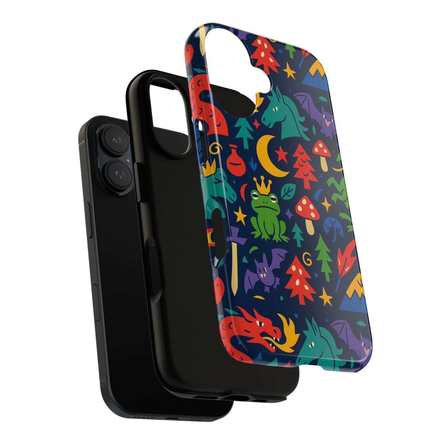 vibrant 3d wrap protective phone case with playful fantasy design for unique smartphone accessories compatible with iphone 13, 14, 15 & 16 – all models including pro, pro max & plus