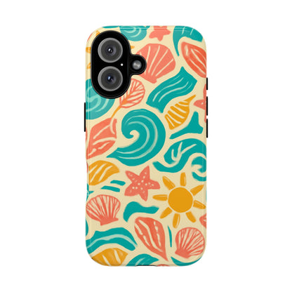 Vibrant Beach Style Protective Phone Case with 3D Wrap Design for Stylish Protection – Compatible with iPhone 13, 14, 15 & 16 – All Models Including Pro, Pro Max & Plus