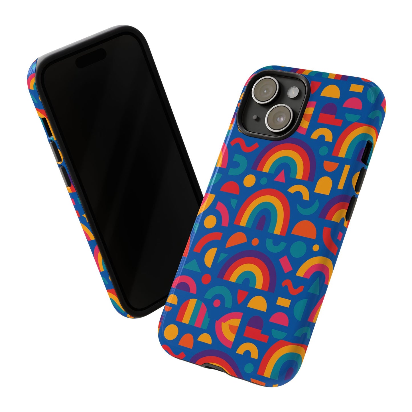rainbow 3d wrap protective phone case stylish accessory for adults and teens compatible with iphone 13, 14, 15 & 16 – all models including pro, pro max & plus
