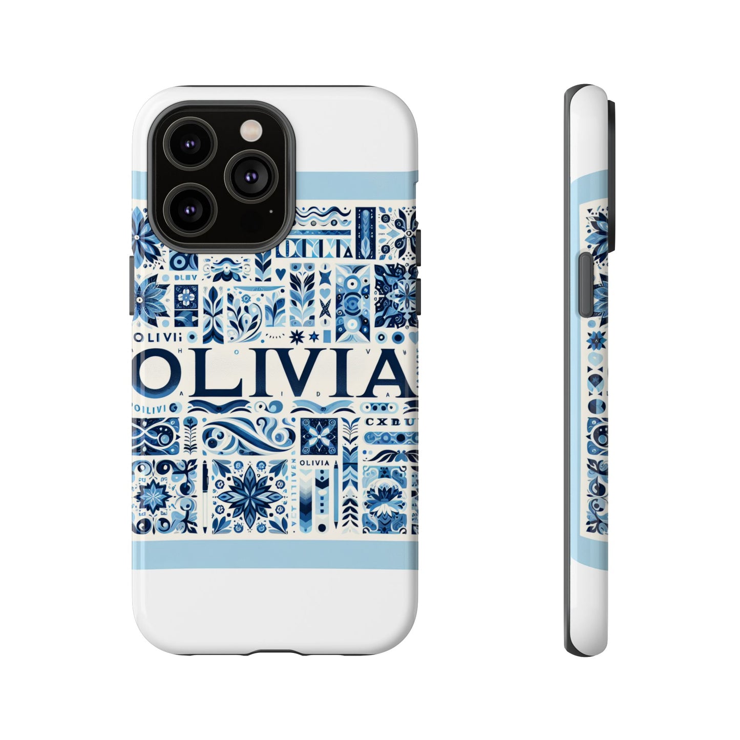 vibrant 3d wrap protective phone case in blue floral design for stylish protection compatible with iphone 13, 14, 15 & 16 – all models including pro, pro max & plus