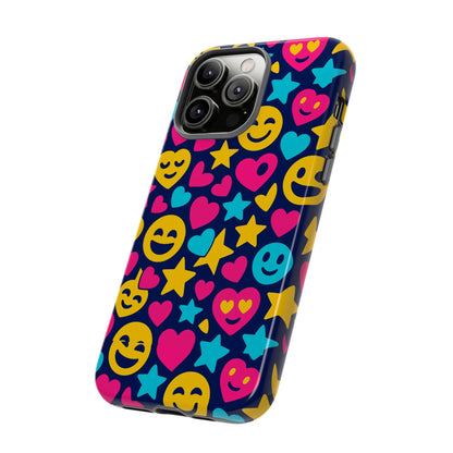 Vibrant Emoji Protective Phone Case with 3D Wrap Design for Fun Style and Robust Protection Compatible with iPhone 13, 14, 15 & 16 – All Models Including Pro, Pro Max & Plus