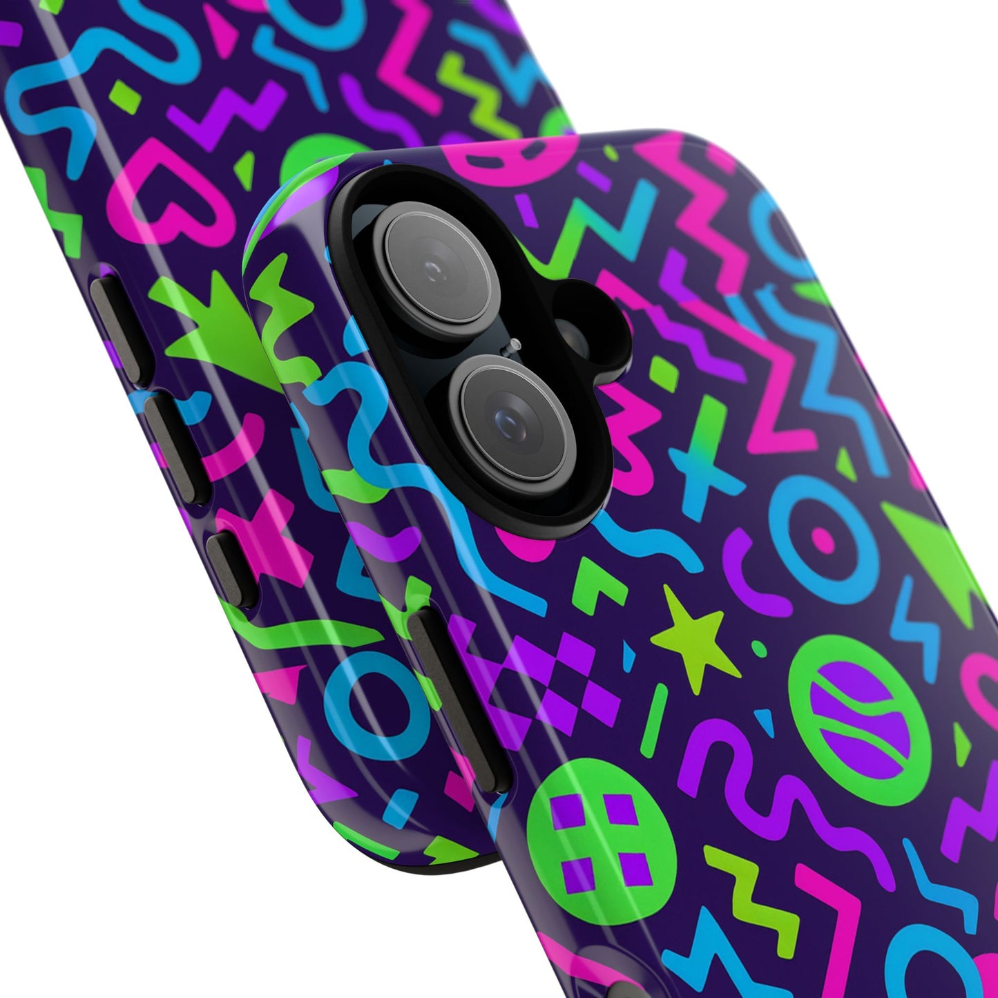 vibrant y2k abstract protective phone case with 3d wrap design for bold aesthetic compatible with iphone 13, 14, 15 & 16 – all models including pro, pro max & plus