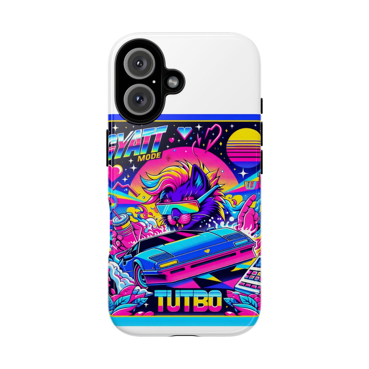 gyatt mode turbo 3d wrap protective phone case for anime fans, durable tpu silicone, uv protected, shock absorption, glossy or matte finish, unique gift idea