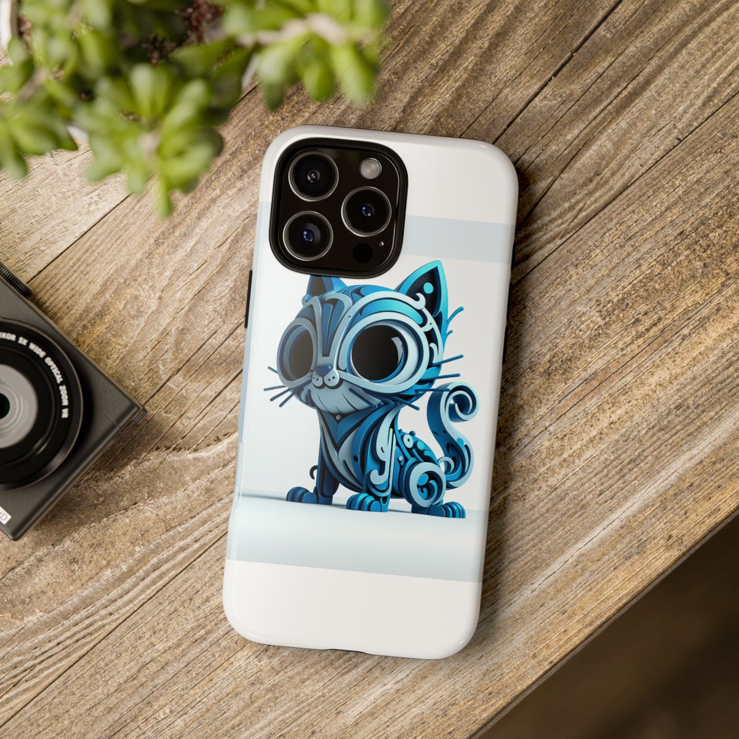 vibrant 3d cat design phone case – playful protection accessory for self-expression – compatible with iphone 13, 14, 15 & 16 – all models including pro, pro max & plus