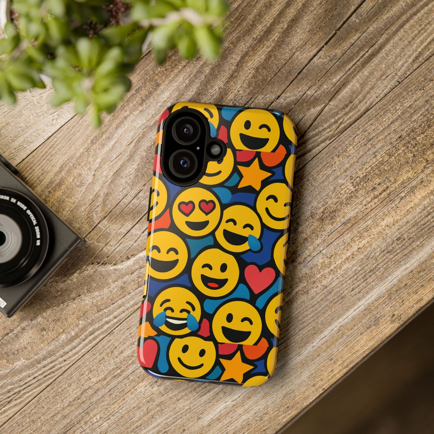 multicolour emoji protective phone case with 3d wrap design fun accessory for unisex compatible with iphone 13, 14, 15 & 16 – all models including pro, pro max & plus