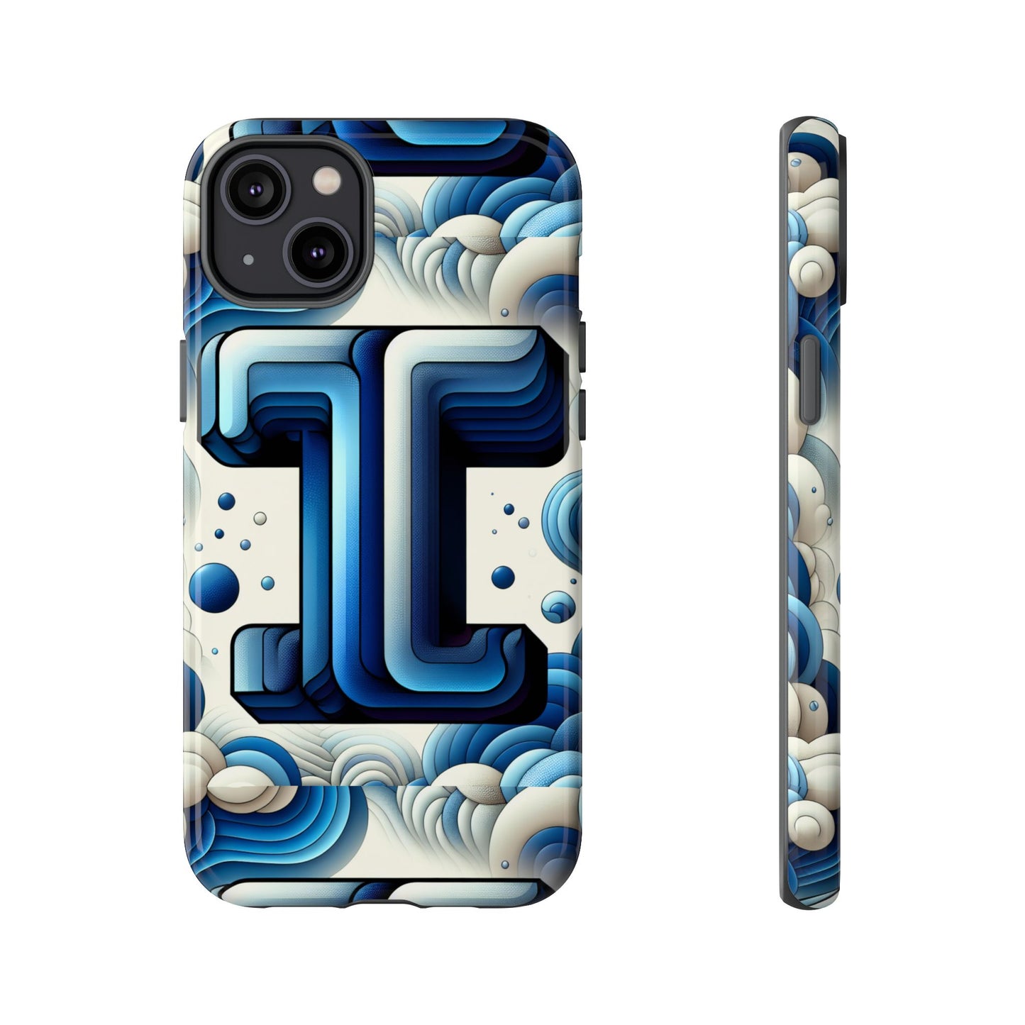 blue alphabet t phone case with 3d wrap design for kids and teens shockproof tpu cover with vivid colours and anime-inspired graphics