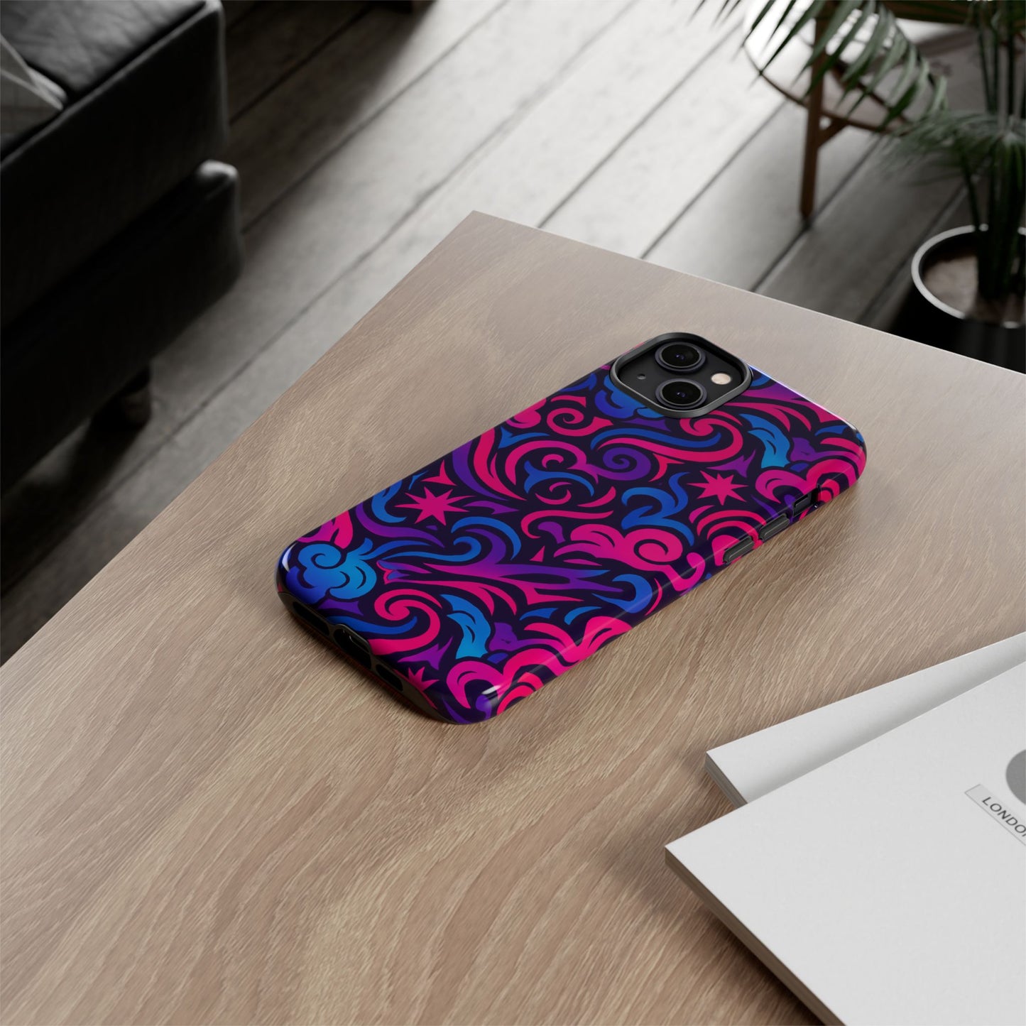 vibrant 3d abstract swirl phone case for creative individuals – stylish protection for smartphones compatible with iphone 13, 14, 15 & 16 – all models including pro, pro max & plus